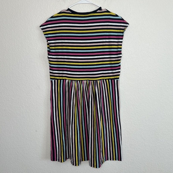 Boden Women’s Cotton Jersey T-shirt Dress Size US 4R Rainbow Stripe Pockets Aa17 - Picture 7 of 9